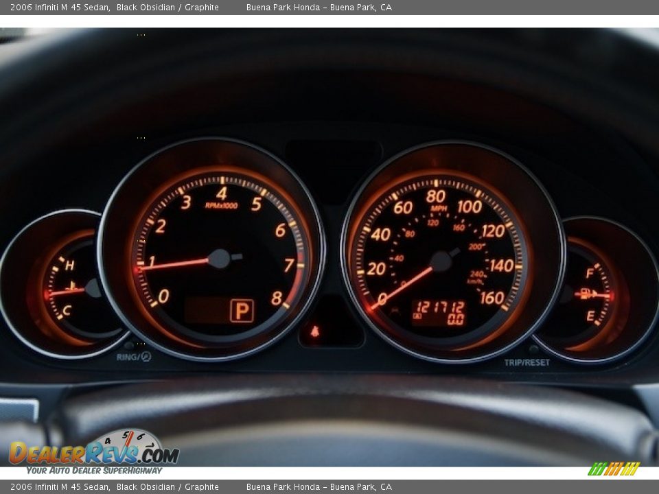 2006 Infiniti M 45 Sedan Black Obsidian / Graphite Photo #22