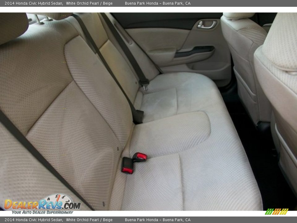 2014 Honda Civic Hybrid Sedan White Orchid Pearl / Beige Photo #17