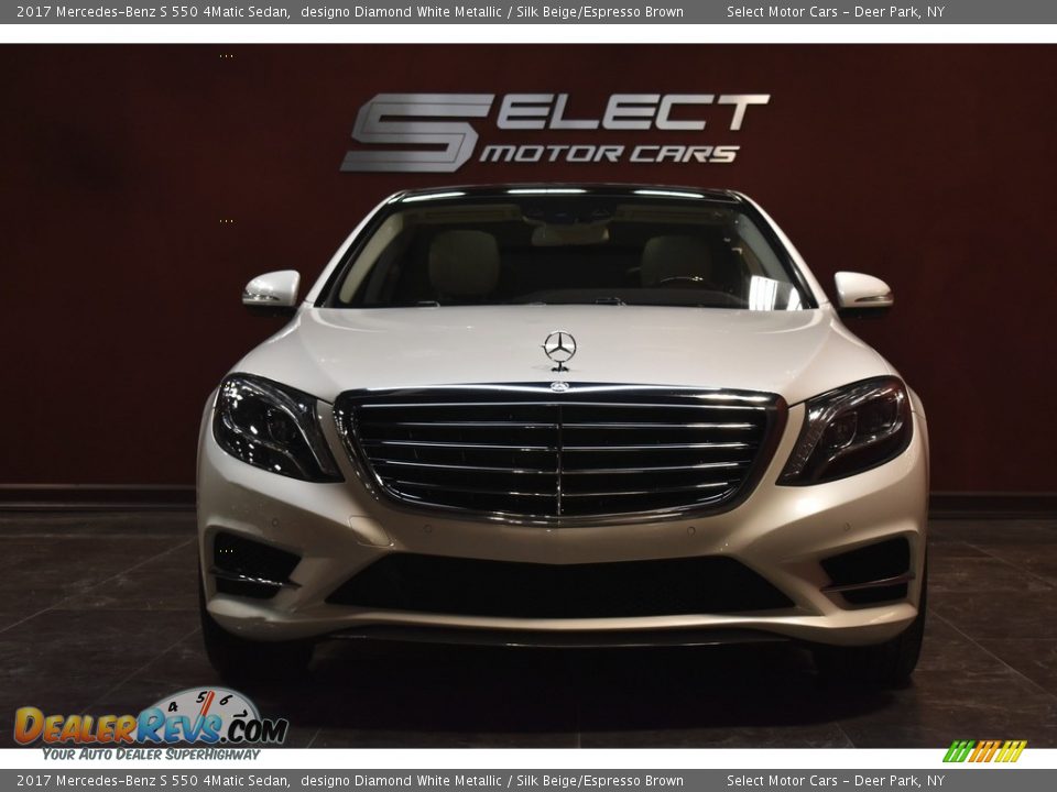 2017 Mercedes-Benz S 550 4Matic Sedan designo Diamond White Metallic / Silk Beige/Espresso Brown Photo #2