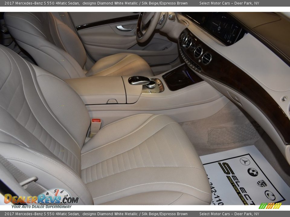 2017 Mercedes-Benz S 550 4Matic Sedan designo Diamond White Metallic / Silk Beige/Espresso Brown Photo #13