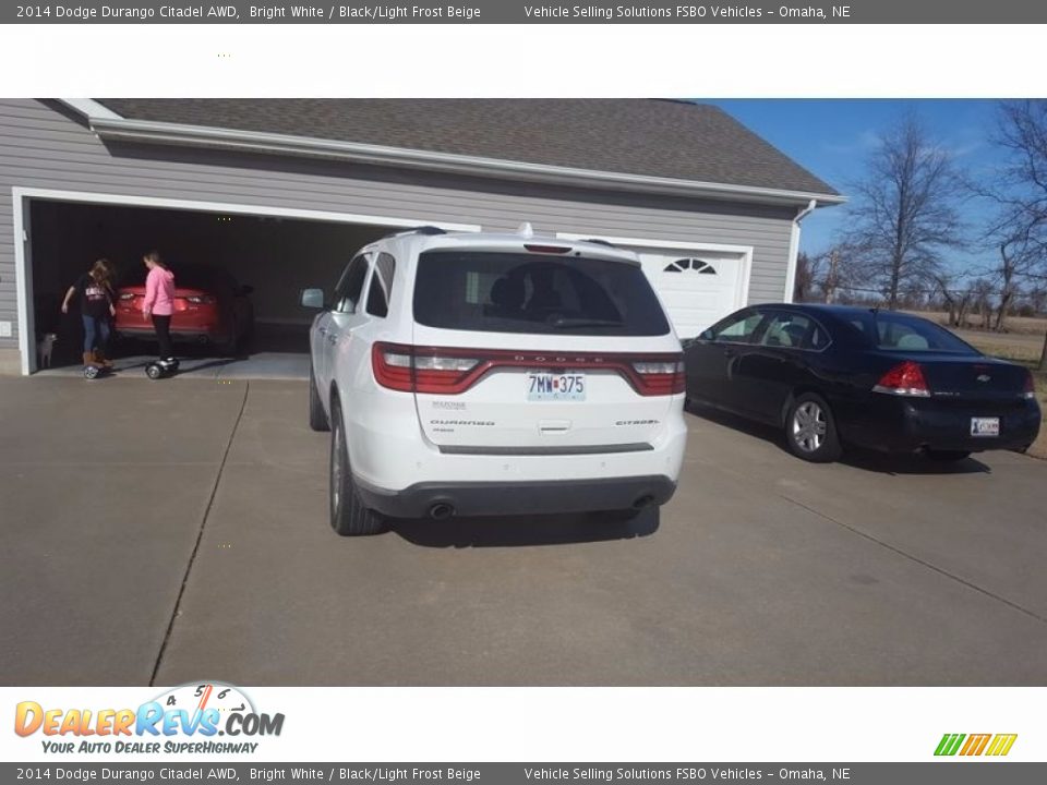 2014 Dodge Durango Citadel AWD Bright White / Black/Light Frost Beige Photo #8