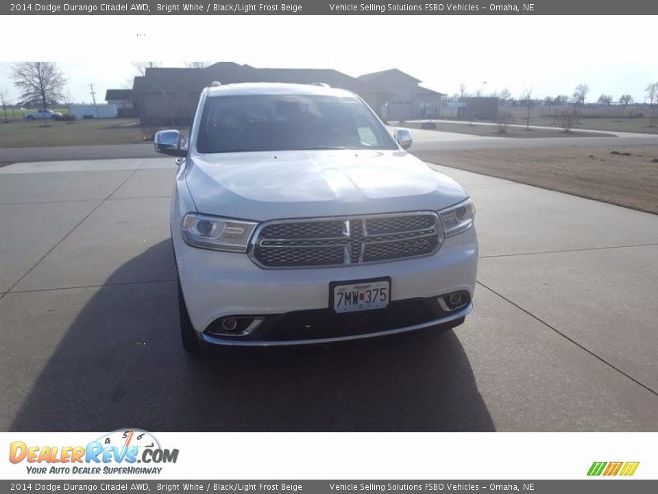 2014 Dodge Durango Citadel AWD Bright White / Black/Light Frost Beige Photo #9