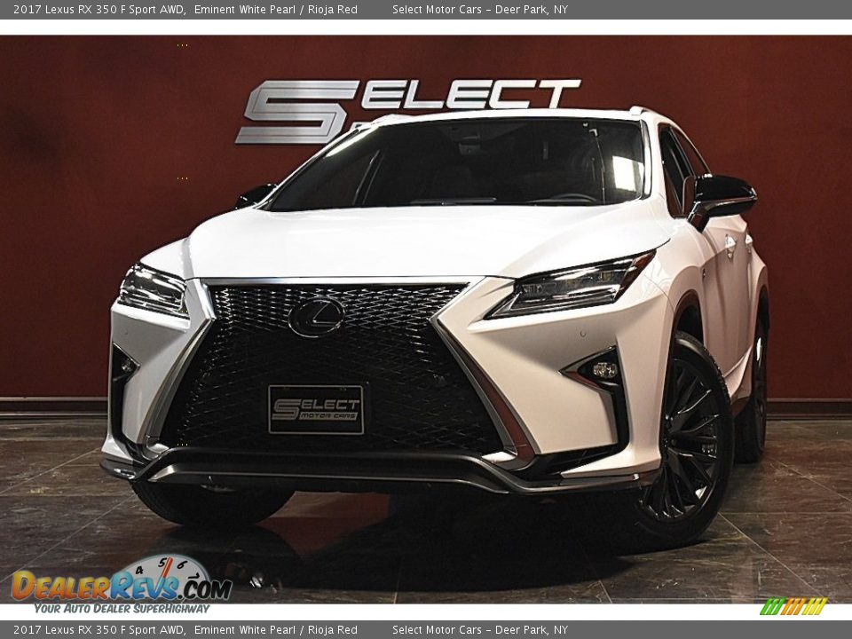 2017 Lexus RX 350 F Sport AWD Eminent White Pearl / Rioja Red Photo #1