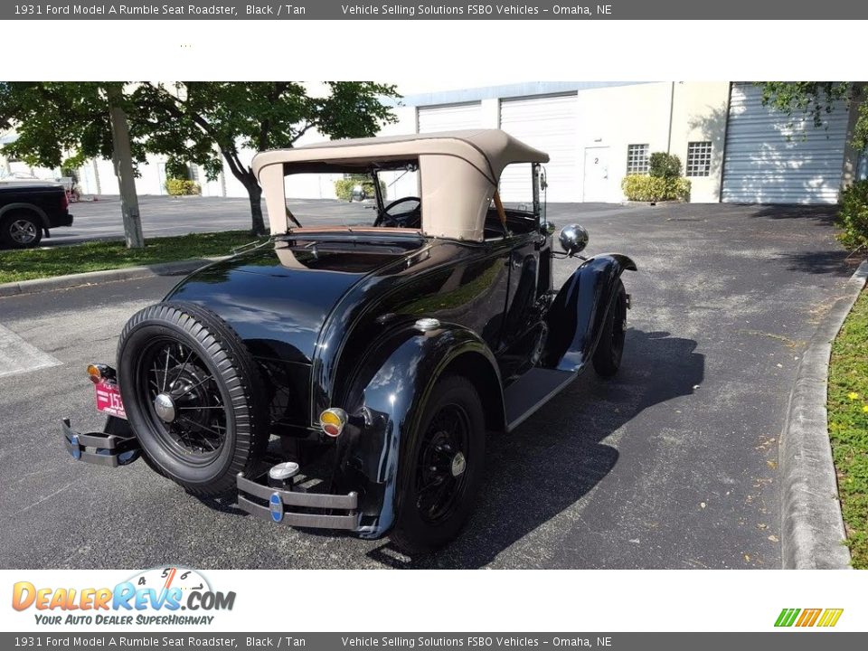 1931 Ford Model A Rumble Seat Roadster Black / Tan Photo #3