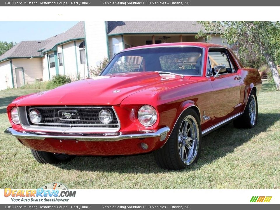 1968 Ford Mustang Restomod Coupe Red / Black Photo #2