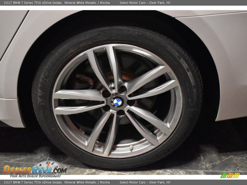 2017 BMW 7 Series 750i xDrive Sedan Mineral White Metallic / Mocha Photo #5
