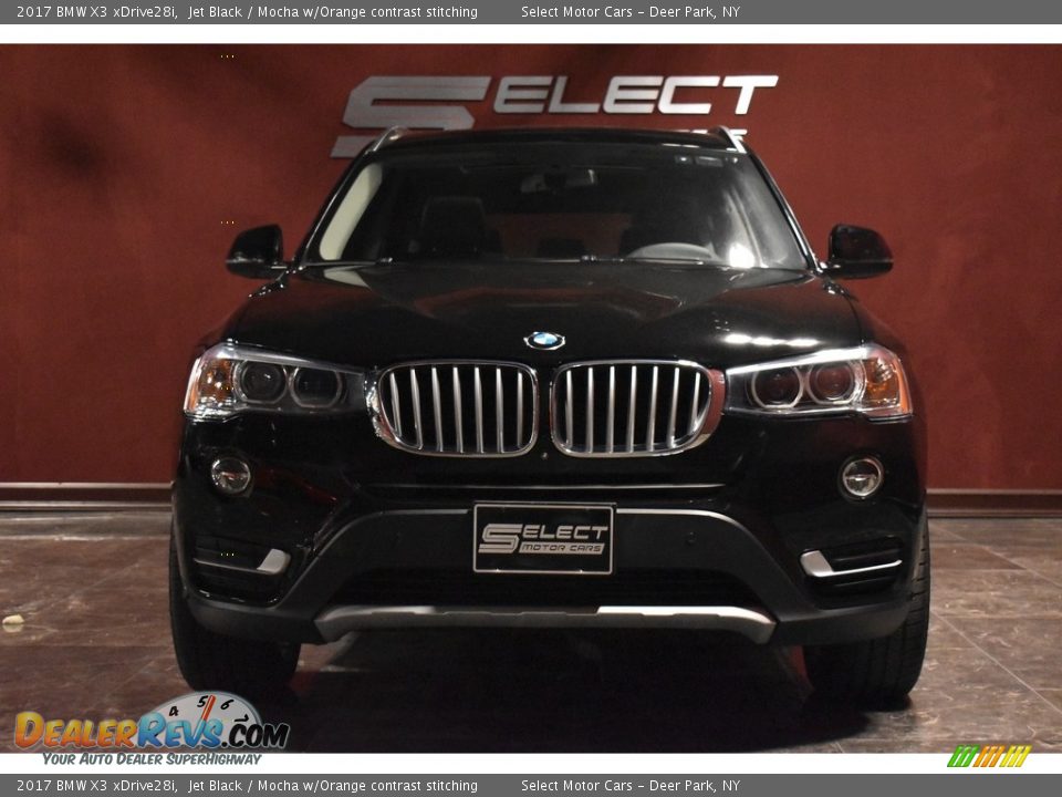 2017 BMW X3 xDrive28i Jet Black / Mocha w/Orange contrast stitching Photo #2