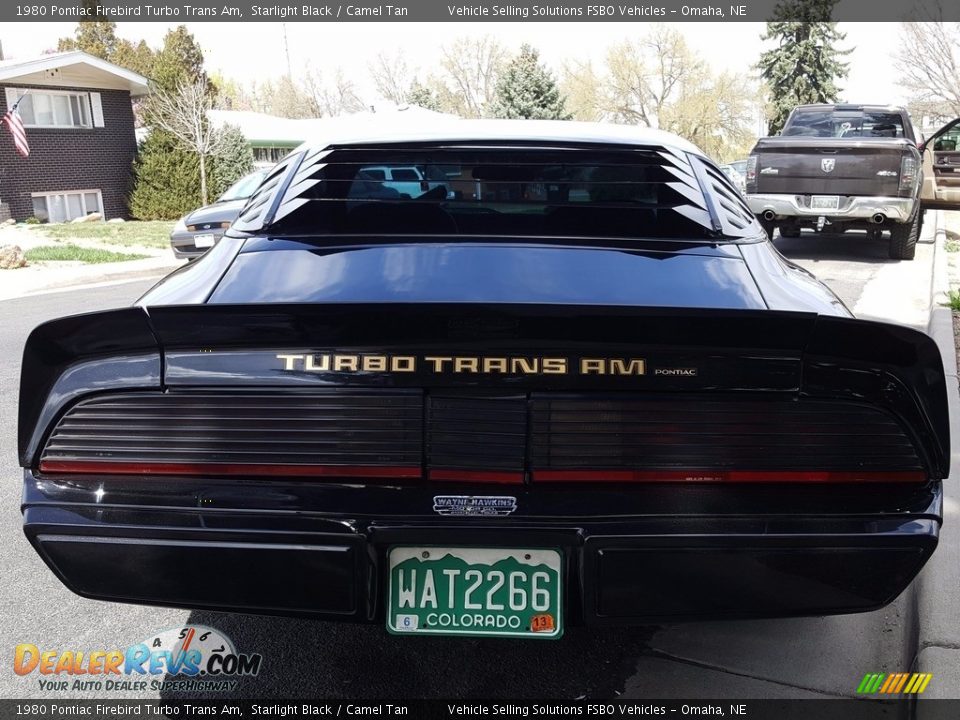 1980 Pontiac Firebird Turbo Trans Am Starlight Black / Camel Tan Photo #12