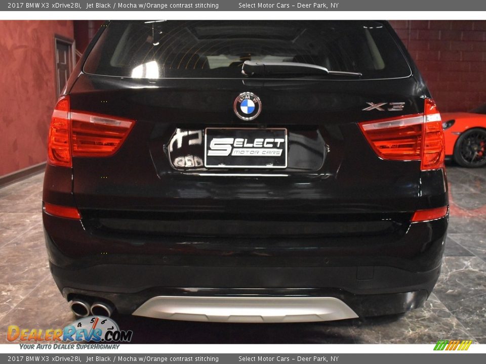 2017 BMW X3 xDrive28i Jet Black / Mocha w/Orange contrast stitching Photo #5