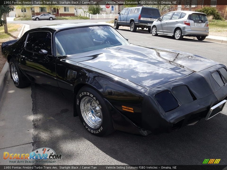 1980 Pontiac Firebird Turbo Trans Am Starlight Black / Camel Tan Photo #13