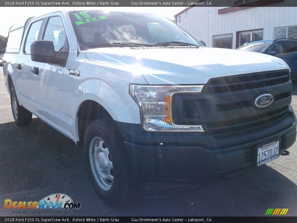 2018 Ford F150 XL SuperCrew 4x4 Oxford White / Earth Gray Photo #1