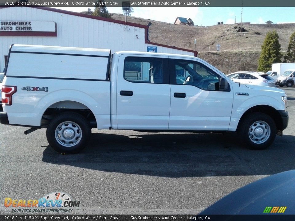 2018 Ford F150 XL SuperCrew 4x4 Oxford White / Earth Gray Photo #4