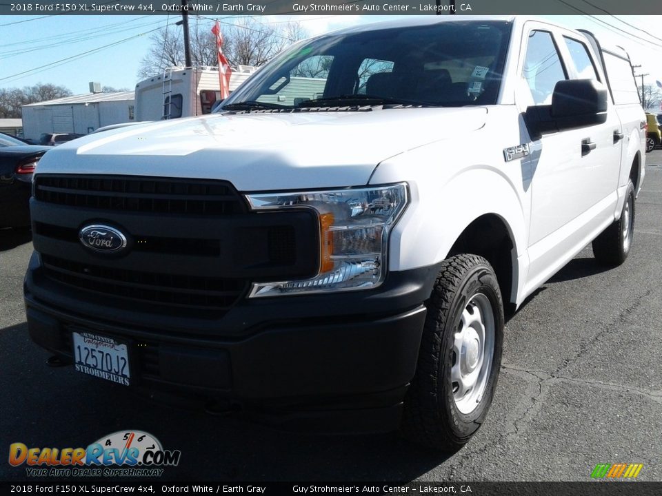 2018 Ford F150 XL SuperCrew 4x4 Oxford White / Earth Gray Photo #5