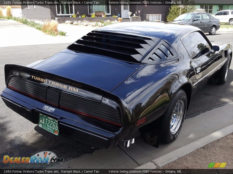 1980 Pontiac Firebird Turbo Trans Am Starlight Black / Camel Tan Photo #20