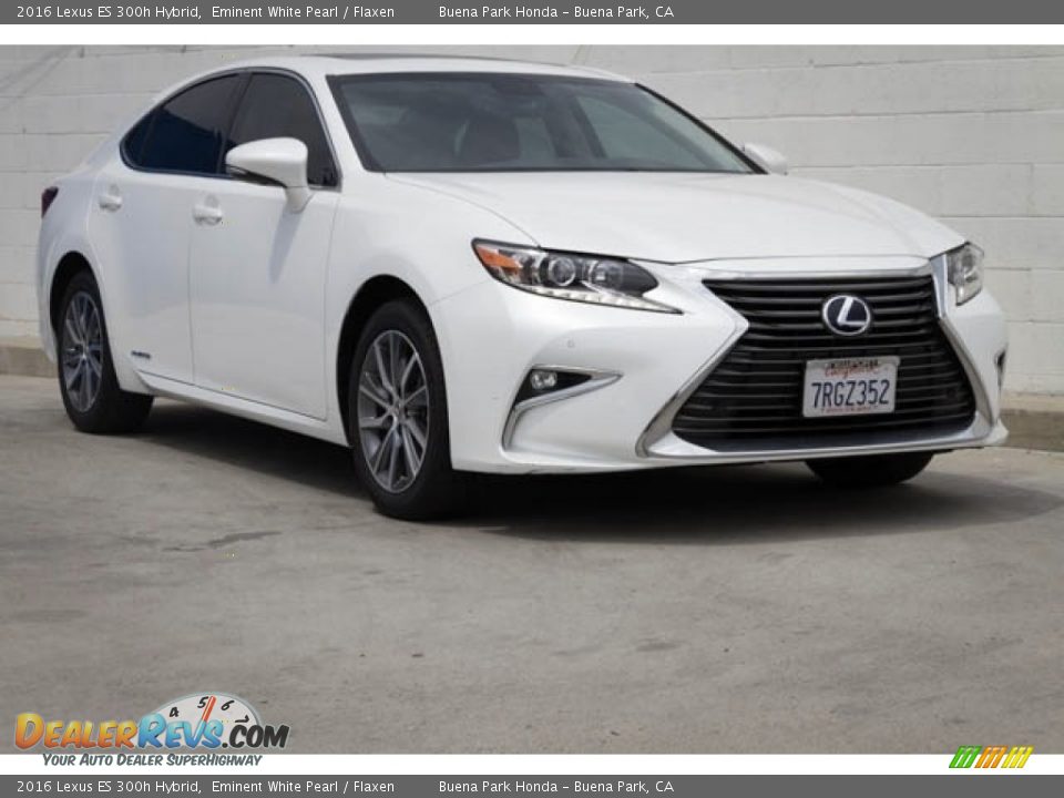 2016 Lexus ES 300h Hybrid Eminent White Pearl / Flaxen Photo #1