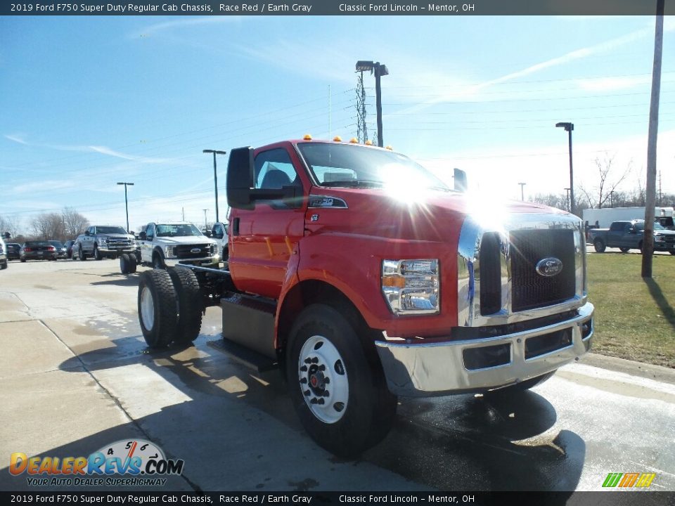 2019 Ford F750 Super Duty Regular Cab Chassis Race Red / Earth Gray Photo #2