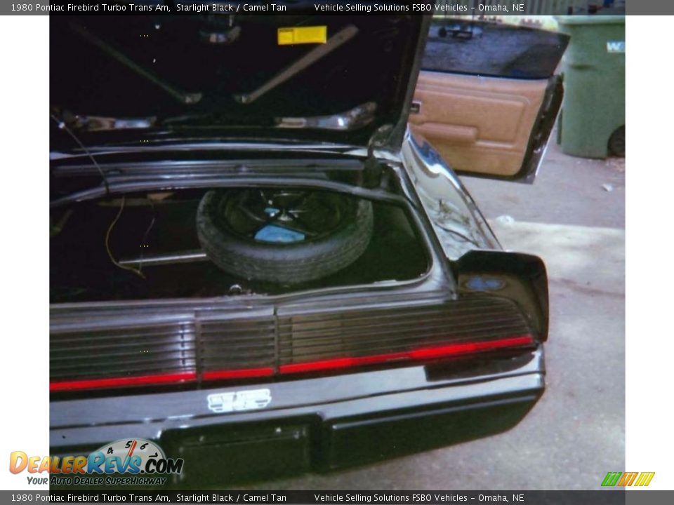 1980 Pontiac Firebird Turbo Trans Am Starlight Black / Camel Tan Photo #35