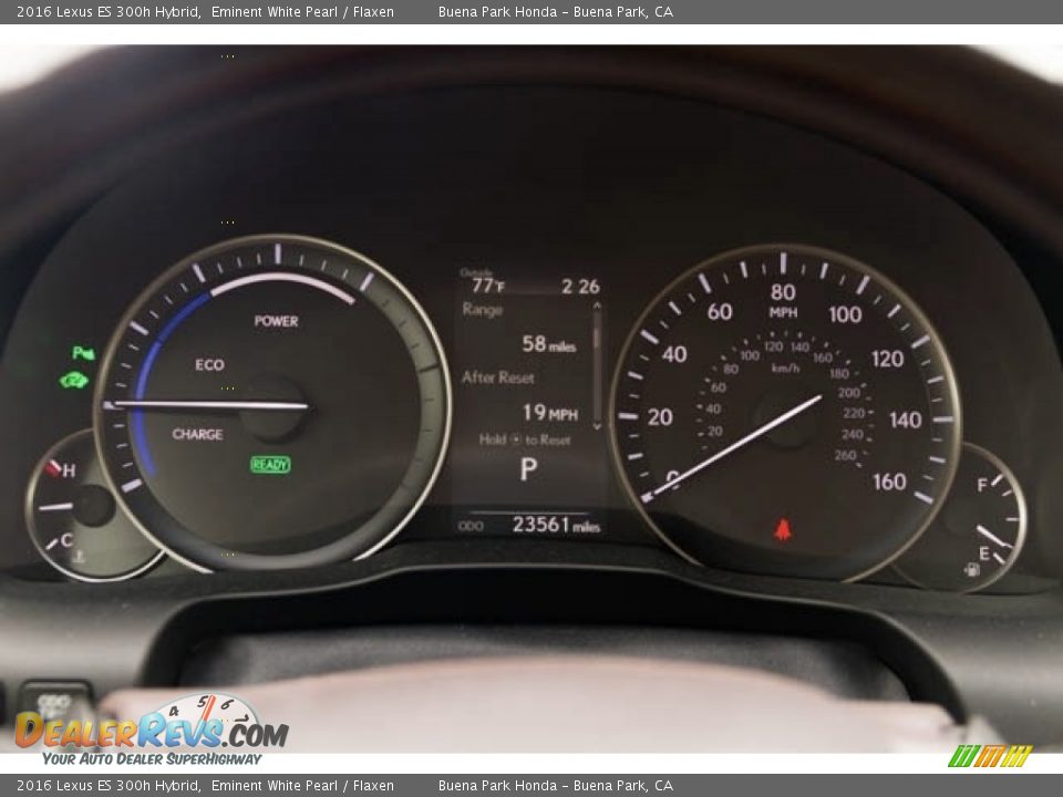 2016 Lexus ES 300h Hybrid Gauges Photo #22