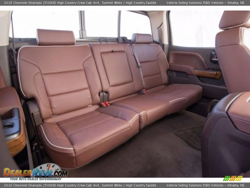 Rear Seat of 2016 Chevrolet Silverado 2500HD High Country Crew Cab 4x4 Photo #4
