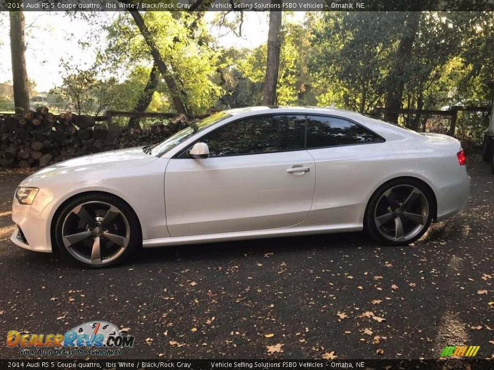 2014 Audi RS 5 Coupe quattro Ibis White / Black/Rock Gray Photo #3