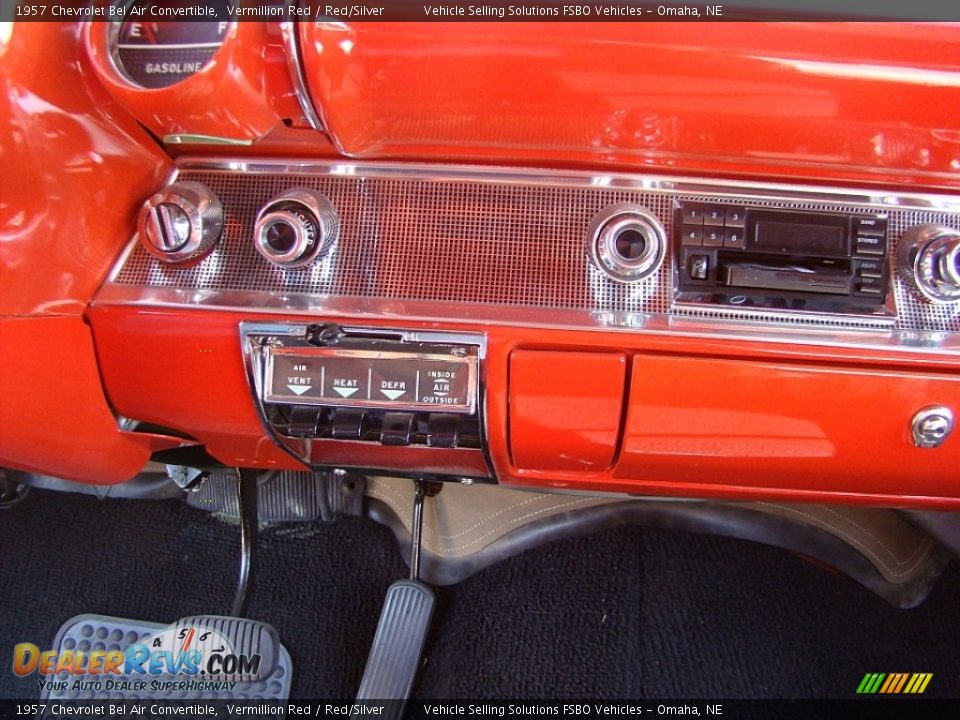 1957 Chevrolet Bel Air Convertible Vermillion Red / Red/Silver Photo #8