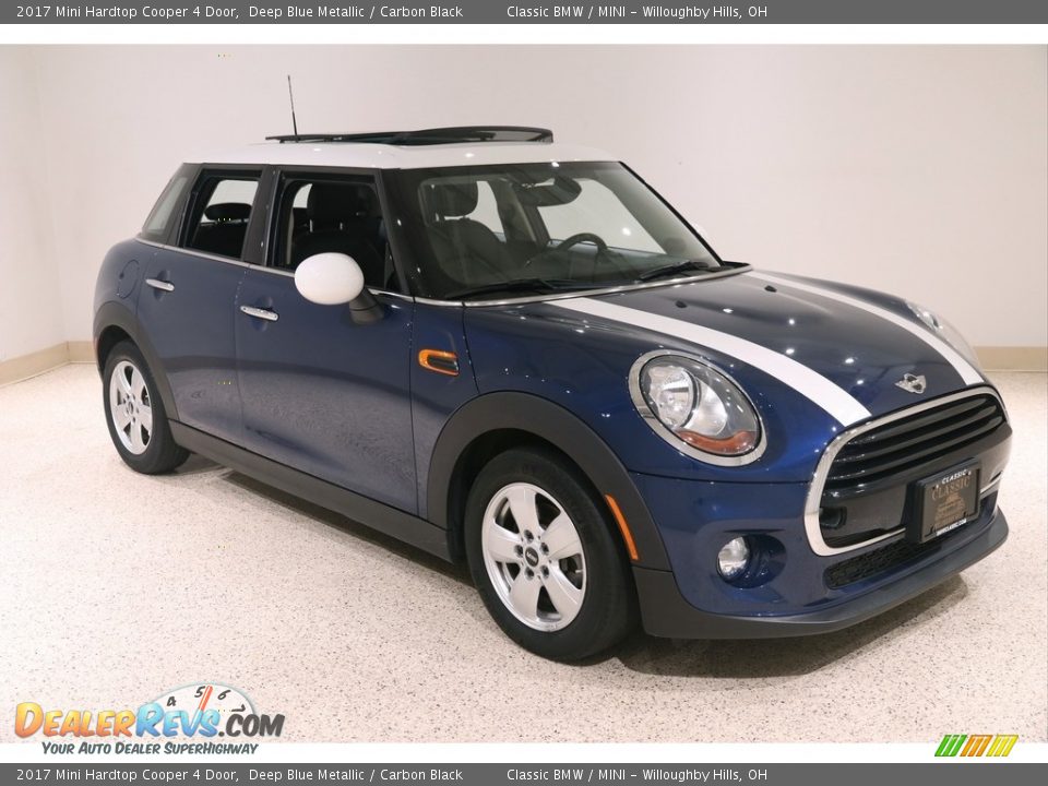 2017 Mini Hardtop Cooper 4 Door Deep Blue Metallic / Carbon Black Photo #1