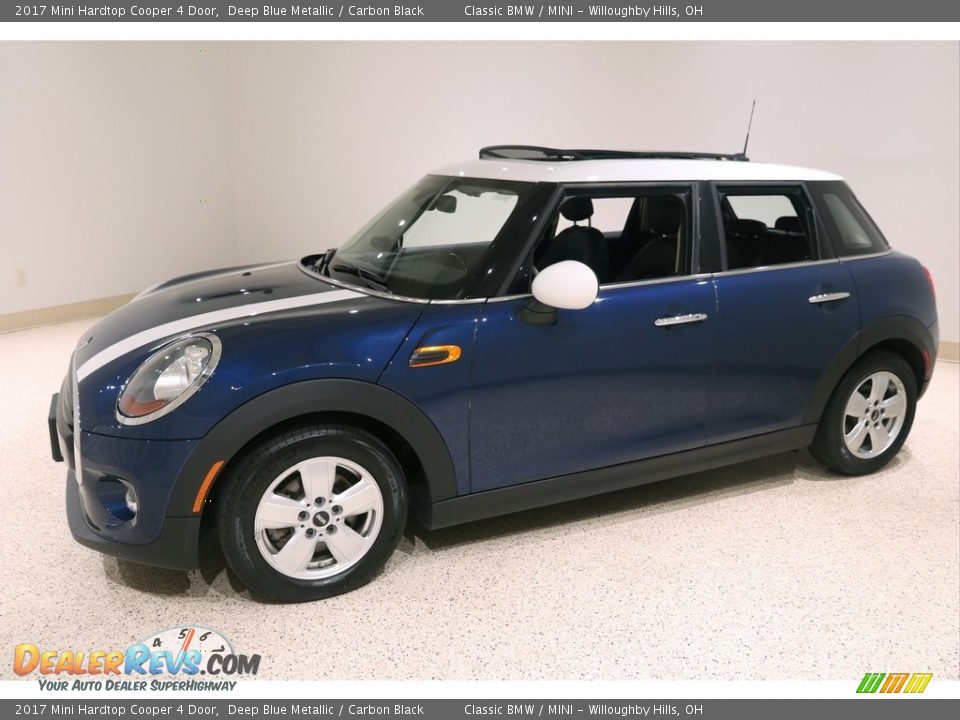 2017 Mini Hardtop Cooper 4 Door Deep Blue Metallic / Carbon Black Photo #3