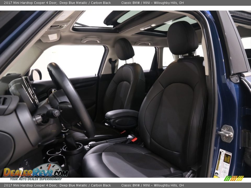 2017 Mini Hardtop Cooper 4 Door Deep Blue Metallic / Carbon Black Photo #5