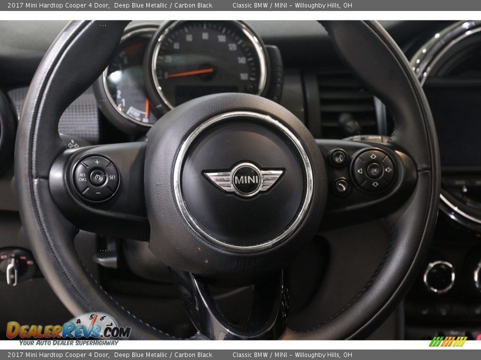 2017 Mini Hardtop Cooper 4 Door Deep Blue Metallic / Carbon Black Photo #7