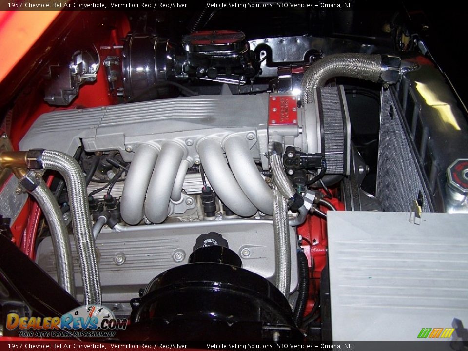 1957 Chevrolet Bel Air Convertible Vermillion Red / Red/Silver Photo #21