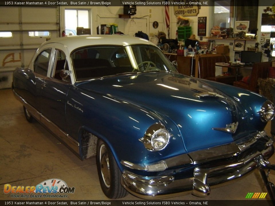 Front 3/4 View of 1953 Kaiser Manhattan 4 Door Sedan Photo #1