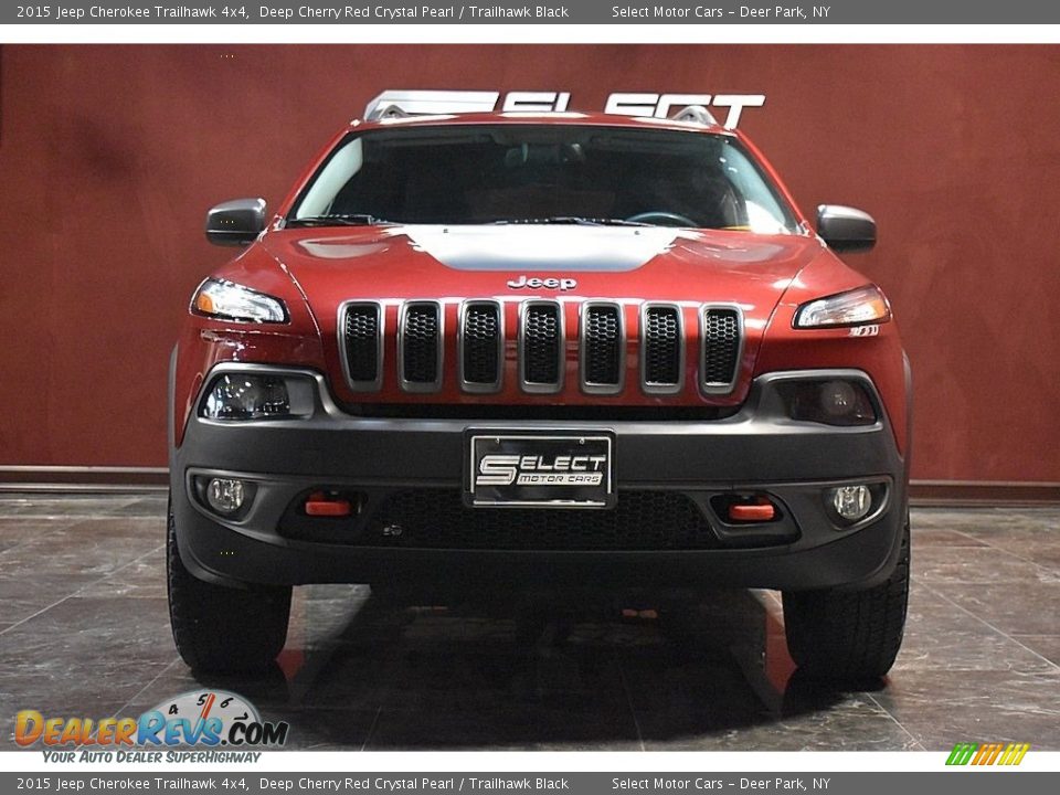 2015 Jeep Cherokee Trailhawk 4x4 Deep Cherry Red Crystal Pearl / Trailhawk Black Photo #2