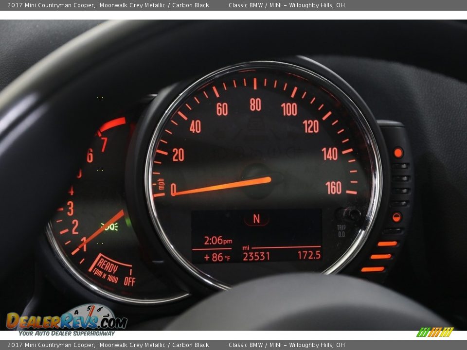 2017 Mini Countryman Cooper Moonwalk Grey Metallic / Carbon Black Photo #8