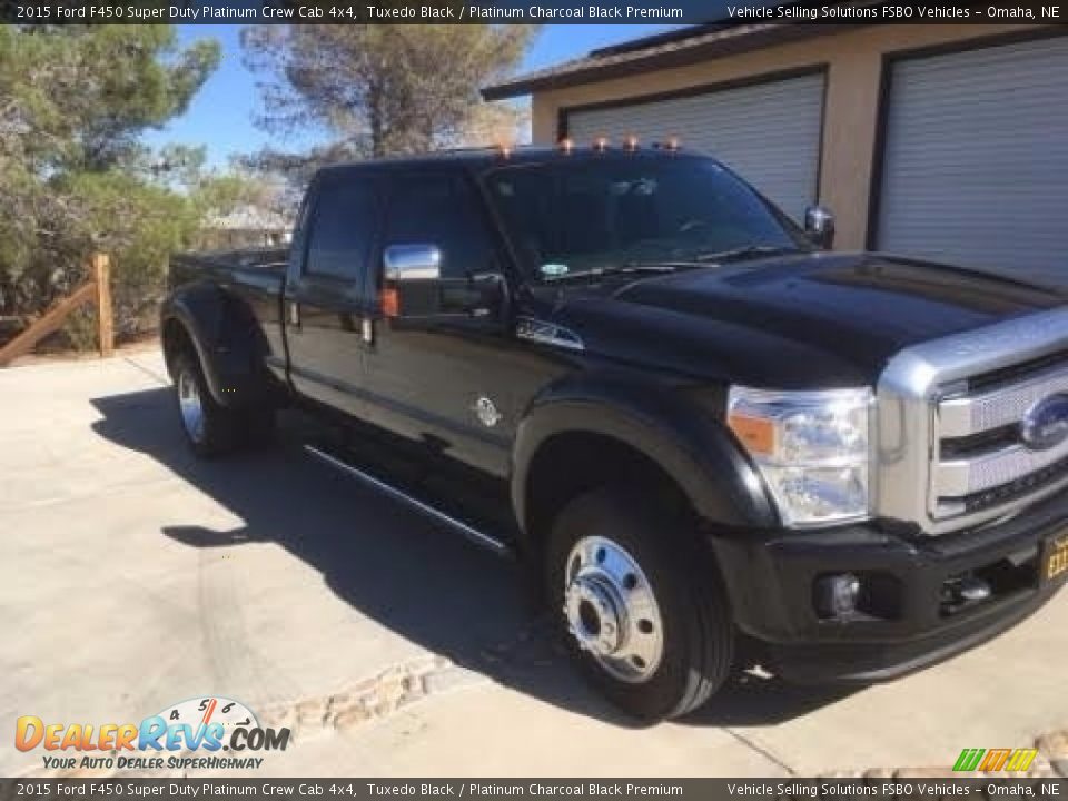 2015 Ford F450 Super Duty Platinum Crew Cab 4x4 Tuxedo Black / Platinum Charcoal Black Premium Photo #6