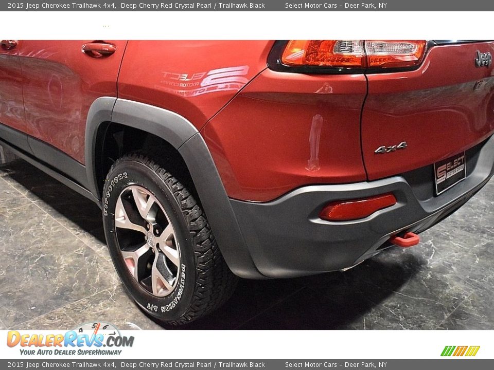 2015 Jeep Cherokee Trailhawk 4x4 Deep Cherry Red Crystal Pearl / Trailhawk Black Photo #7