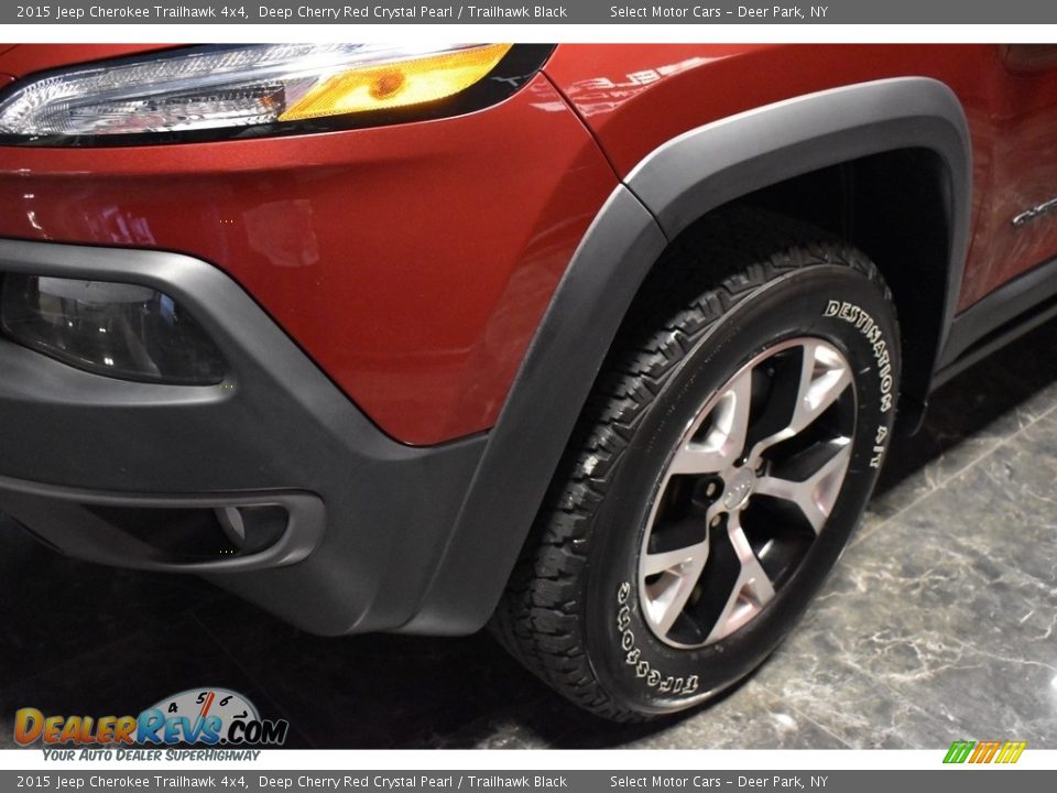 2015 Jeep Cherokee Trailhawk 4x4 Deep Cherry Red Crystal Pearl / Trailhawk Black Photo #8