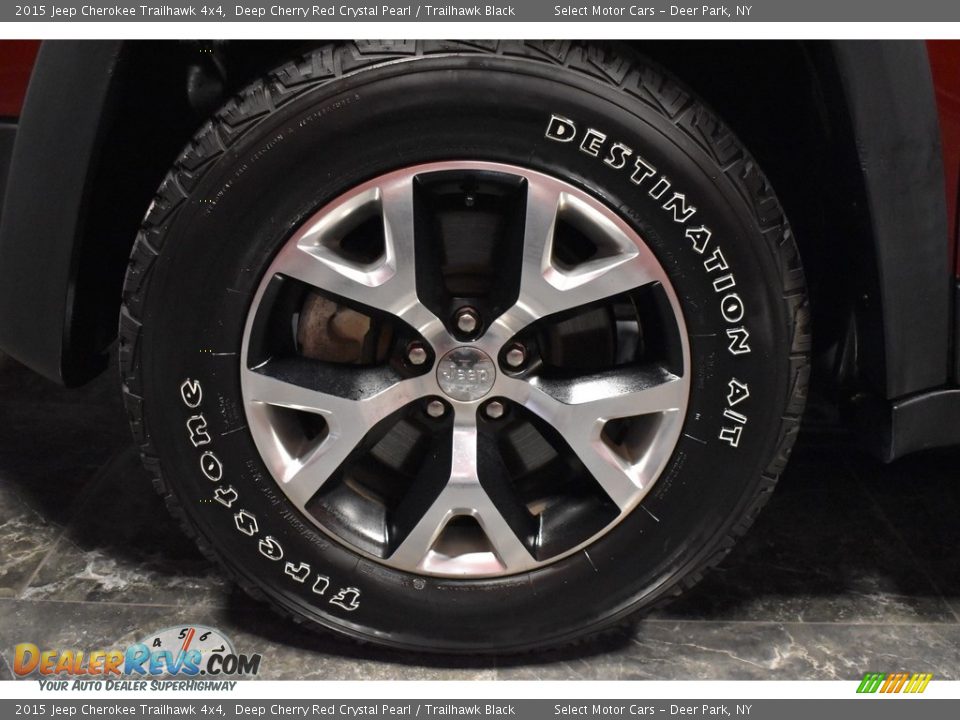 2015 Jeep Cherokee Trailhawk 4x4 Deep Cherry Red Crystal Pearl / Trailhawk Black Photo #10
