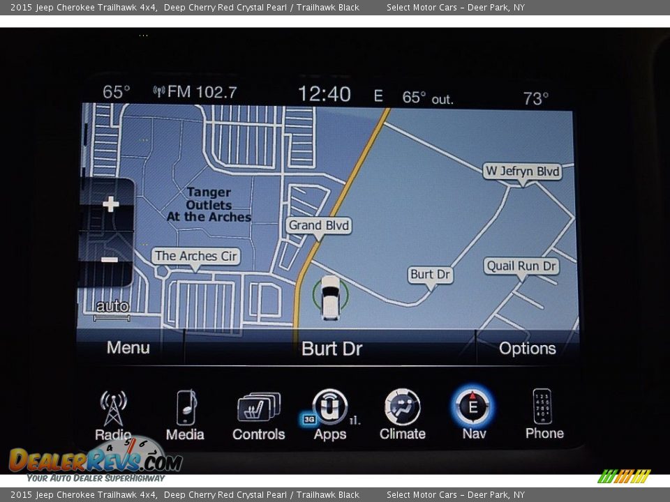 2015 Jeep Cherokee Trailhawk 4x4 Deep Cherry Red Crystal Pearl / Trailhawk Black Photo #13