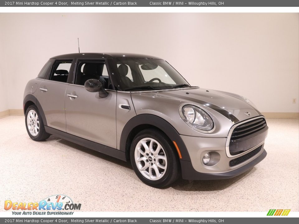 2017 Mini Hardtop Cooper 4 Door Melting Silver Metallic / Carbon Black Photo #1
