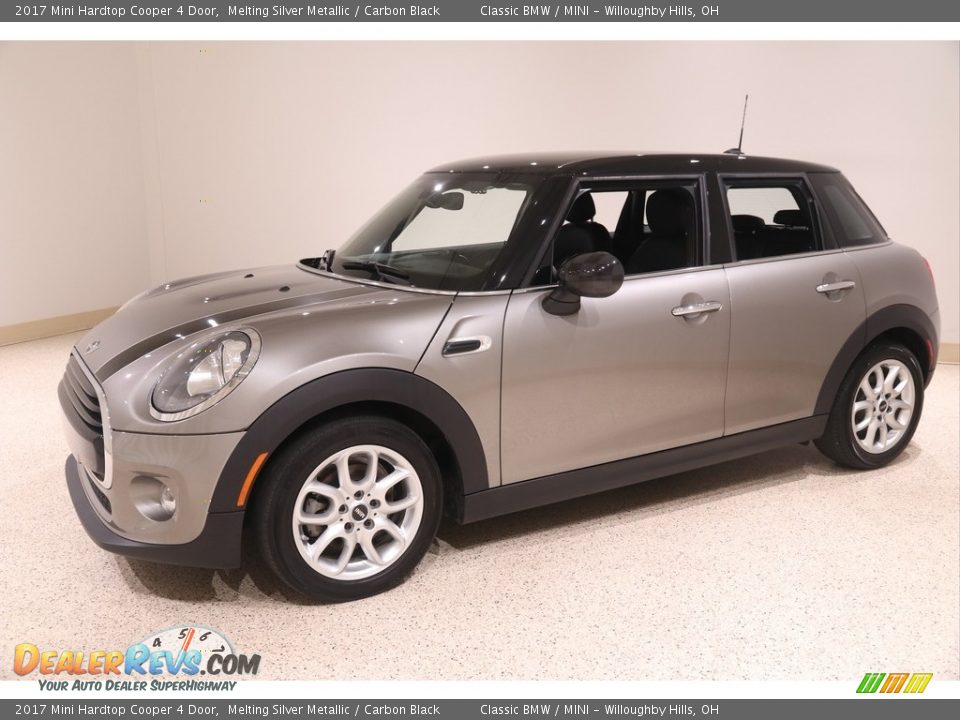 2017 Mini Hardtop Cooper 4 Door Melting Silver Metallic / Carbon Black Photo #3