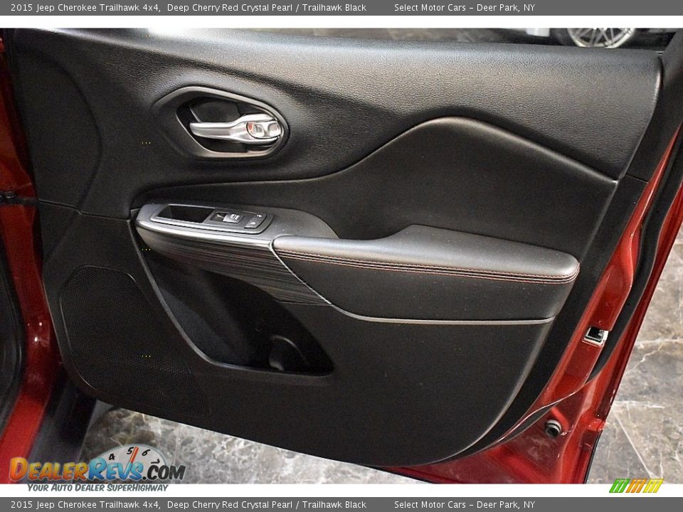 2015 Jeep Cherokee Trailhawk 4x4 Deep Cherry Red Crystal Pearl / Trailhawk Black Photo #24