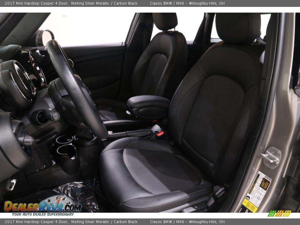 2017 Mini Hardtop Cooper 4 Door Melting Silver Metallic / Carbon Black Photo #7