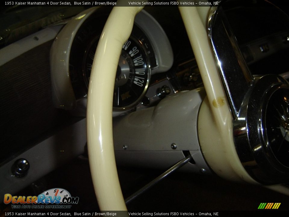 1953 Kaiser Manhattan 4 Door Sedan Blue Satin / Brown/Beige Photo #24