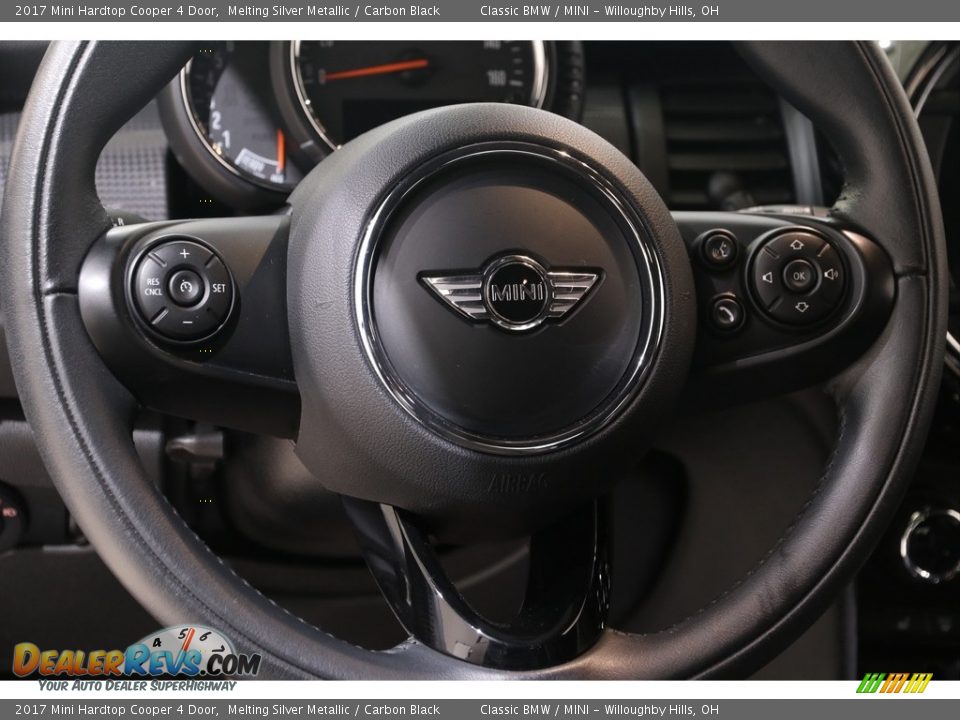 2017 Mini Hardtop Cooper 4 Door Melting Silver Metallic / Carbon Black Photo #10