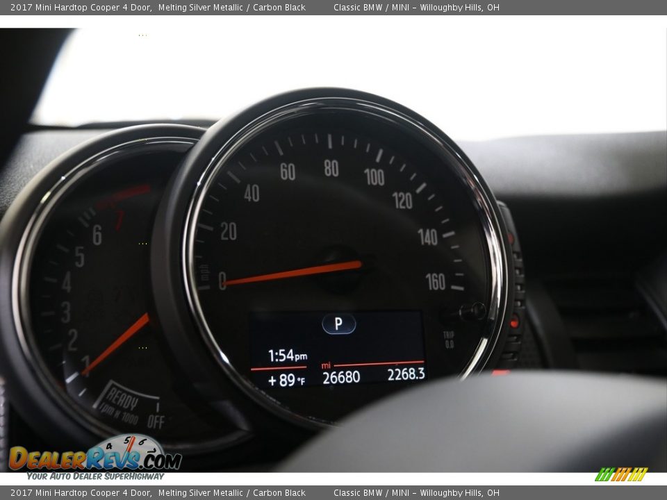 2017 Mini Hardtop Cooper 4 Door Melting Silver Metallic / Carbon Black Photo #12