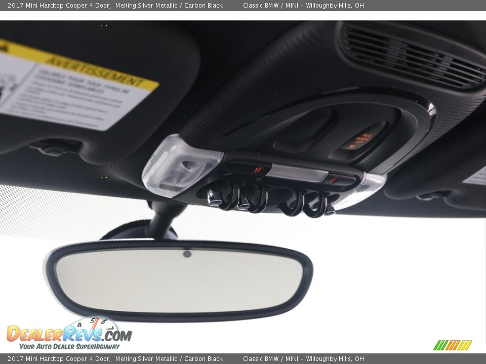 2017 Mini Hardtop Cooper 4 Door Melting Silver Metallic / Carbon Black Photo #13
