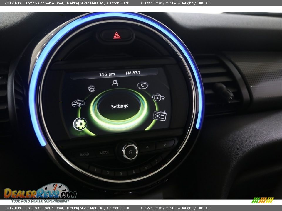 2017 Mini Hardtop Cooper 4 Door Melting Silver Metallic / Carbon Black Photo #14