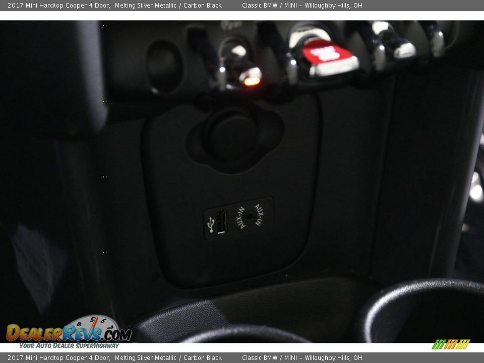2017 Mini Hardtop Cooper 4 Door Melting Silver Metallic / Carbon Black Photo #24