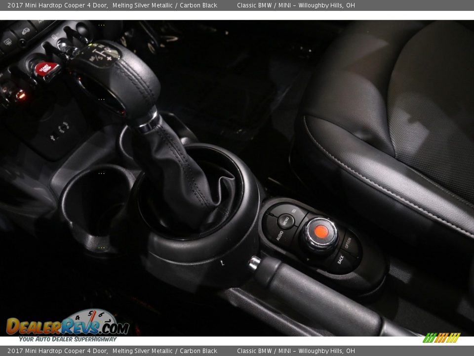 2017 Mini Hardtop Cooper 4 Door Melting Silver Metallic / Carbon Black Photo #25