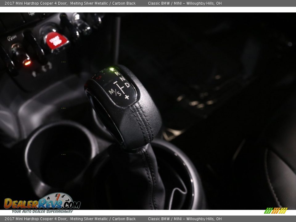 2017 Mini Hardtop Cooper 4 Door Melting Silver Metallic / Carbon Black Photo #26